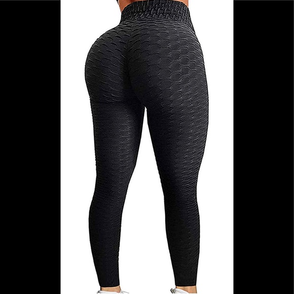 Pants - BRAZILIAN BOOTY LIFTING HIGH WAIST TUMMY CONTROL BLACK YOGA / LEGGINGS